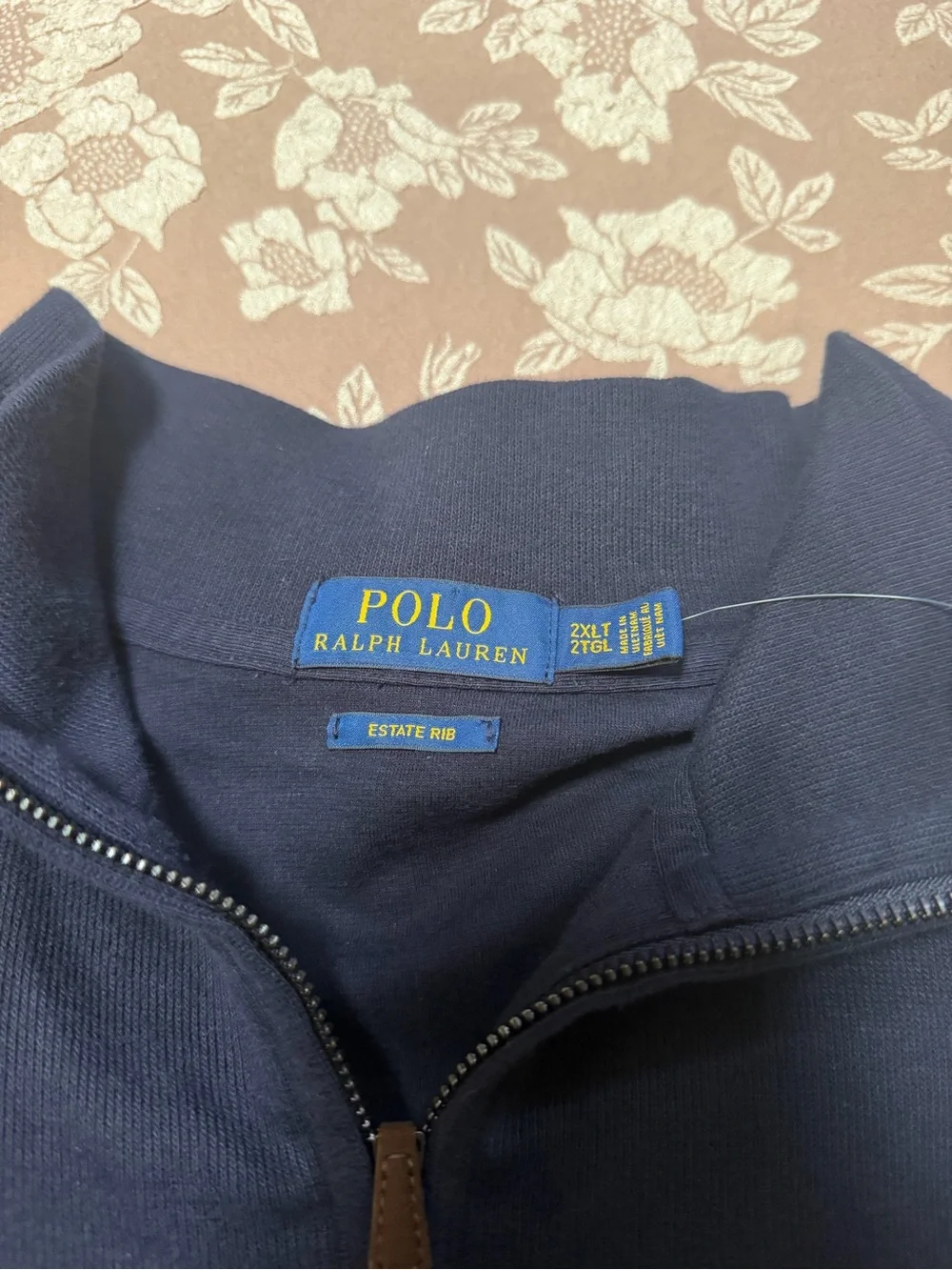Polo by Ralph Lauren Navy Half-Zip Pullover with Embroidered Pony